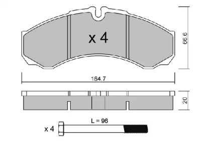 Комплект тормозных колодок (AISIN: BPIV-2002)